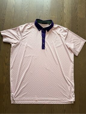 Greyson Light Pink and Purple Golf Polo